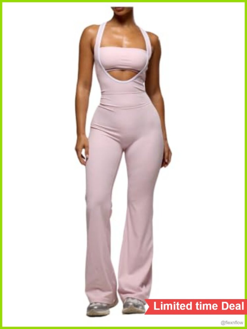 Milumia Women's Cut Out Romper Halter Racerback Workout Jumpsuit